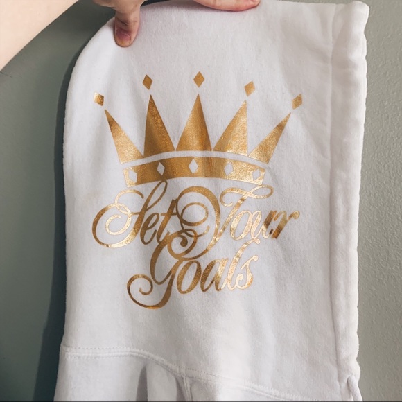 Set Your Goals white gold band hoodie hardcore - Picture 5 of 5